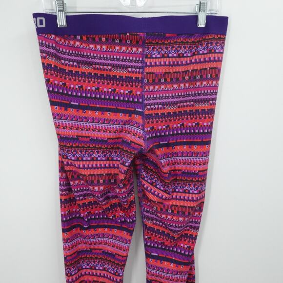 Nike Pro Leggings Womens XL Purple Pink Dri‎ Fit Aztec Design Athleisure Gym - Picture 10 of 13